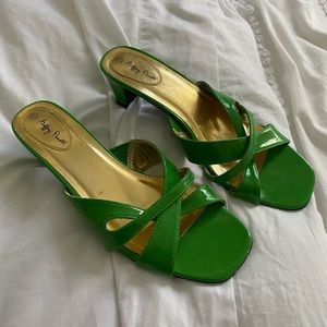 Lilly Pulitzer Green Mule Sandals